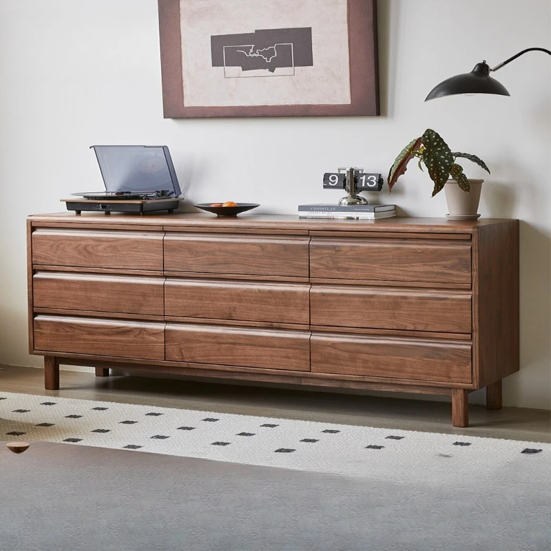 

Walnut nine chest cabinets, solid wood chest cabinets, all solid wood storage cabinets, bedside lockers, black walnut furniture