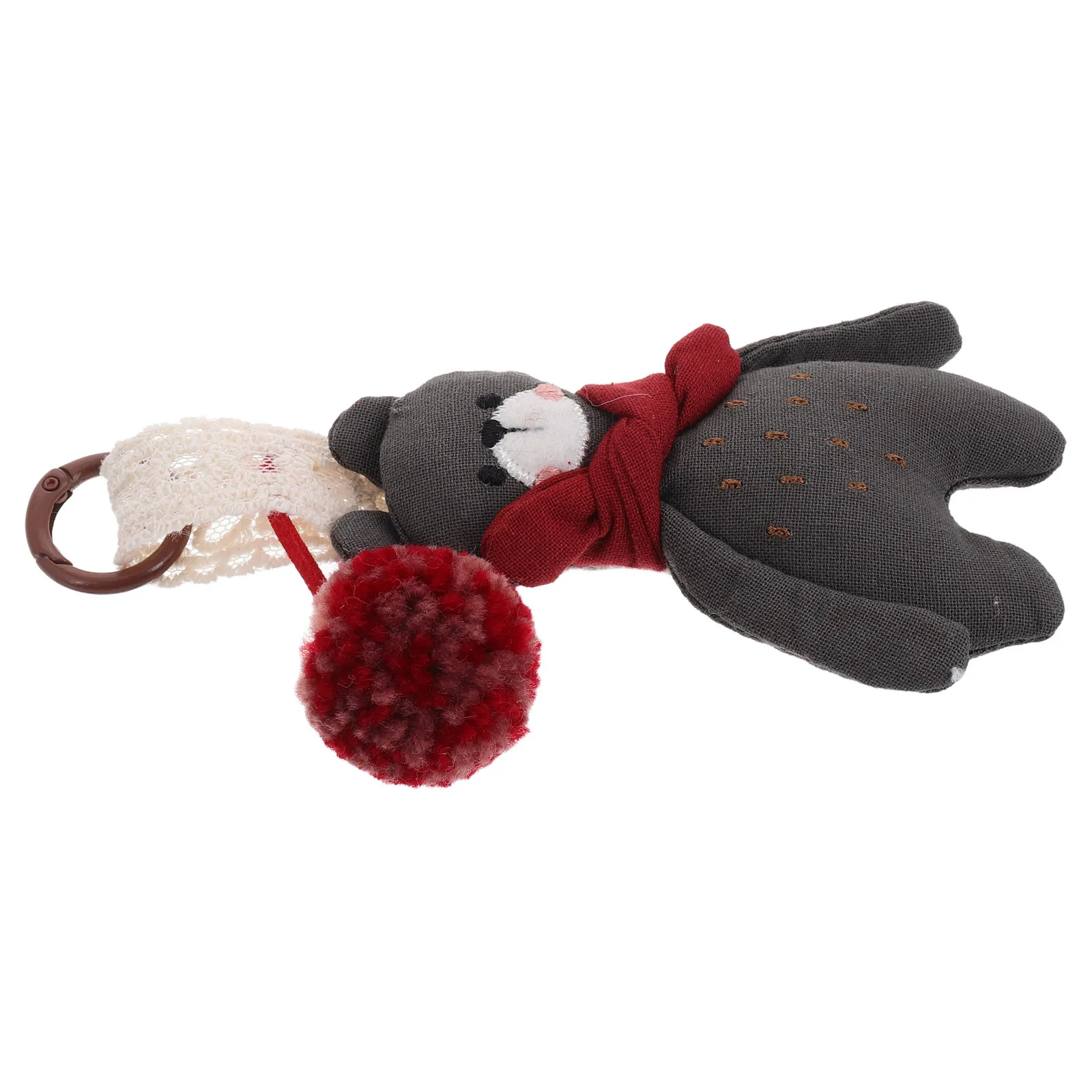 Cute Animal Car Keychain Pendant For Women Kids Soft Stuffed Key Ring Bag Charm Decor Cartoon Backpack Accessory