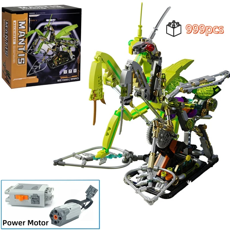 

Механические строительные блоки для богомола, идеи, модель животных, кирпичи, сделай сам, настольные украшения, сборка, детские подарки на Рождество и день рождения