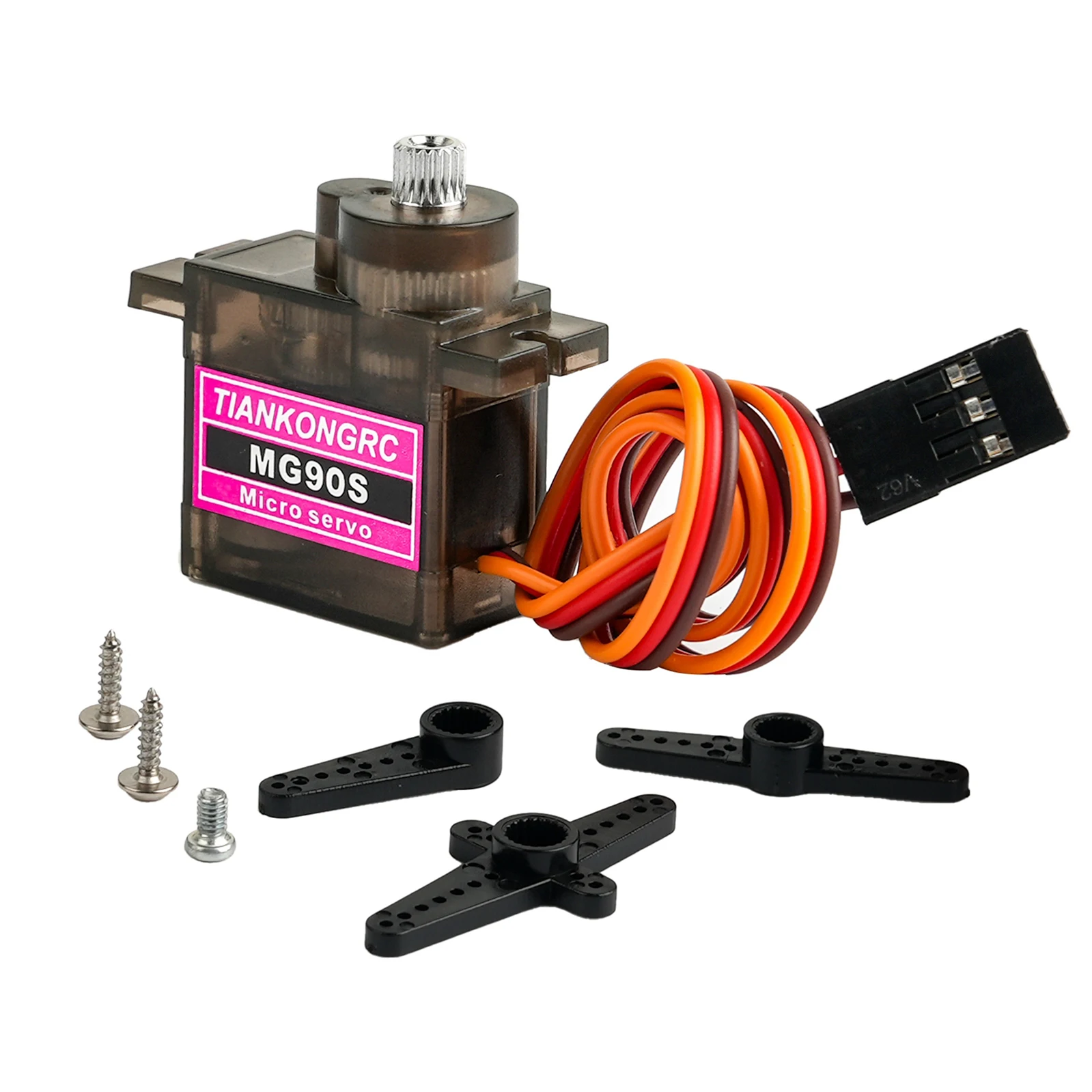 4PCS 9g MG90S 올 메탈 기어 마이크로 디지털 서보 180 ° /270 ° /360 °   브러시드 모터 미니 서보 파워 기능 부품 비행기 드론용