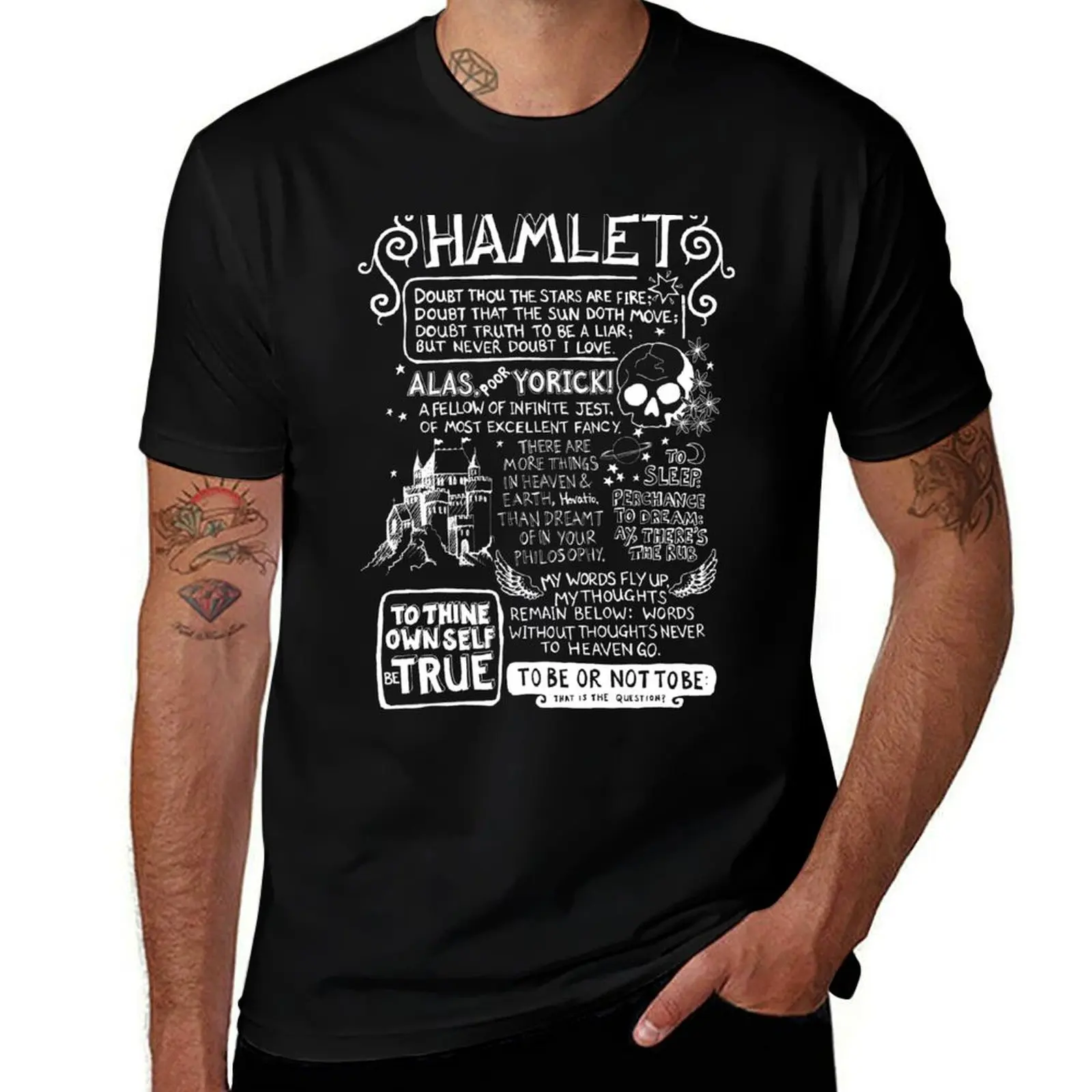 Shakespeare's Hamlet T-Shirt Casual Basic Short Sleeve T-Shirt