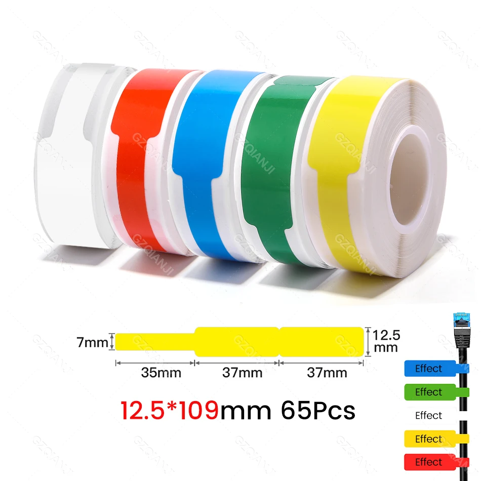 Niimbot D11 Colorful Cable Label Sticker Waterproof Self-Adhesive Identification Tag Labels Marking Tools Fiber Optic Finisher