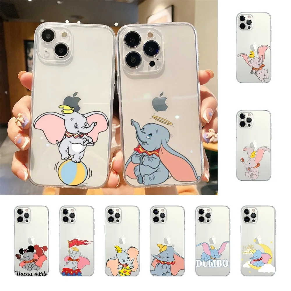 

D-dumbo D-disney Phone Case For Iphone 15 11 13 14 Pro Max 7 8 Plus X Xr Xs Max 16pro 12mini Transparent Cover