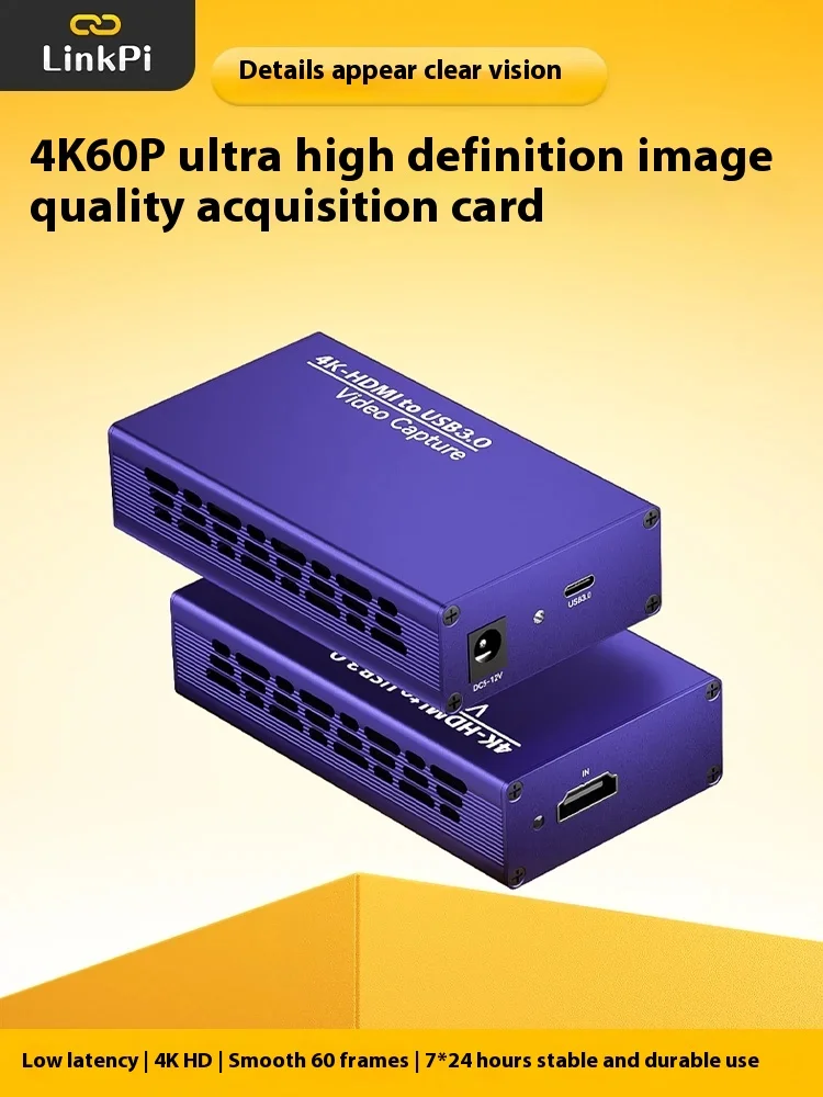 

4kp60 video capture card with 264 and 265 encoding, dedicated for live streaming, HDMI to USB camera, PS5 game console