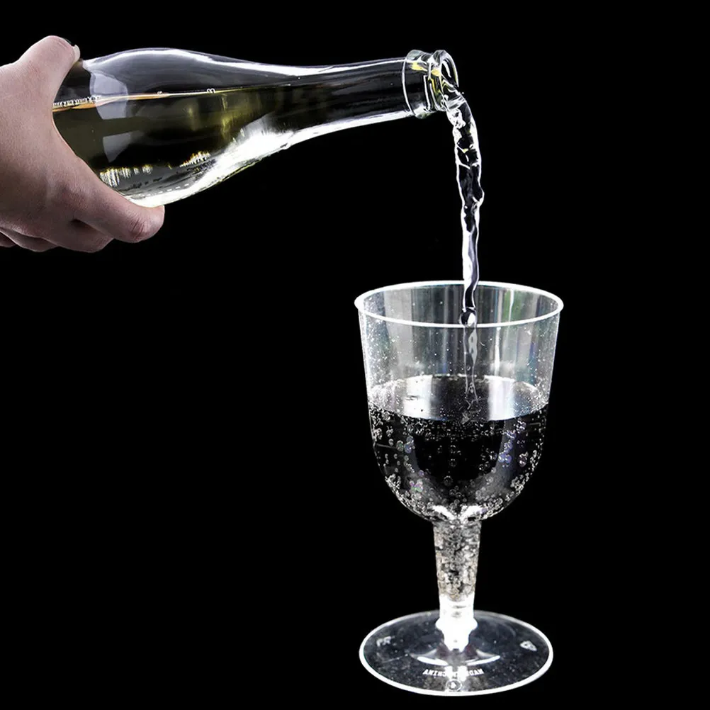 6Pcs 160Ml Reusable Clear Wine Glasses with Detachable Base Versatile Goblets for Wedding Toasting Whiskey Vodka Cocktails - view 4