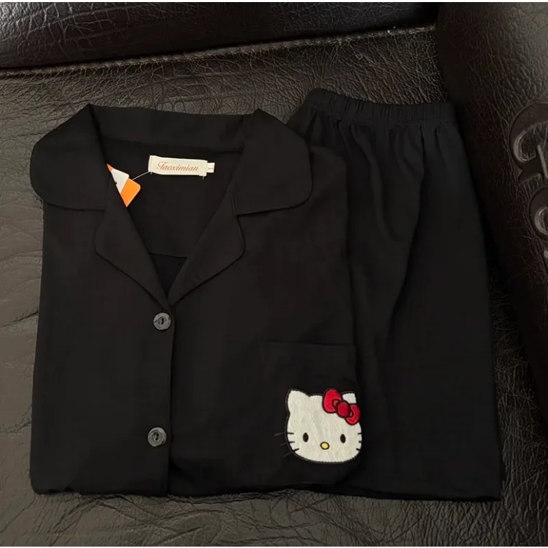 Sanrio New Hellokitty coppia pigiama maschio e femmina carino confortevole traspirante fresco estate coppia pigiama domestico vestito