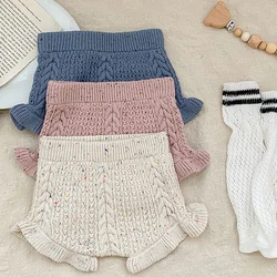 2024 New Spring Fashion 0-4Yrs Kids Knitting Shorts Infant Baby Girl Knitting Shorts Children Knitted Trousers