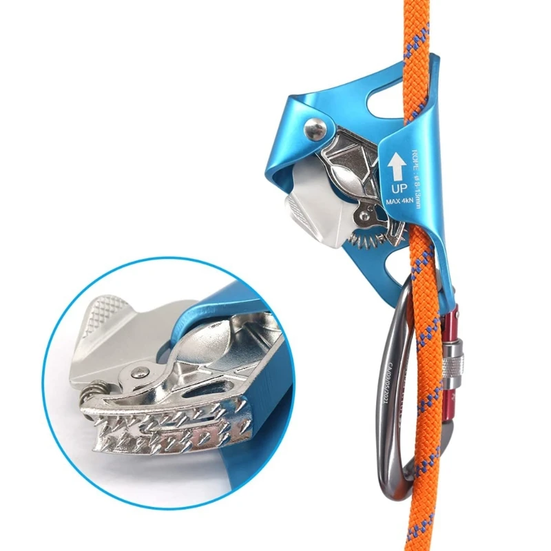 Aluminum Alloy Rock Climbing Chest Ascender, Rope Clamp Climbing Rappelling Equipment for Mountaineering & Rescue