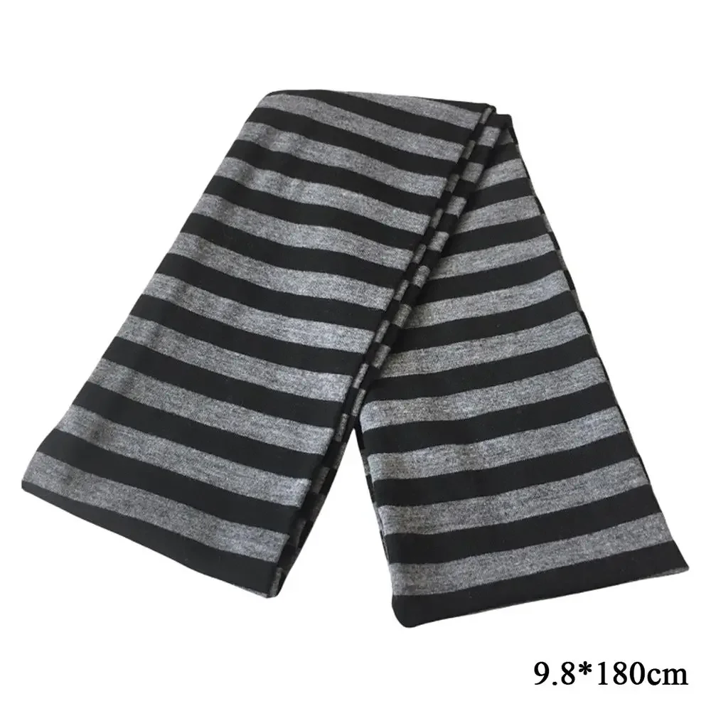 القطن نحيل الأوشحة أسود رمادي مخطط وشاح طويل رقيقة وشاح في الهواء الطلق ضيق وشاح للرقبة الرقبة DIY بها بنفسك الزخرفية دفئا الرقبة التفاف