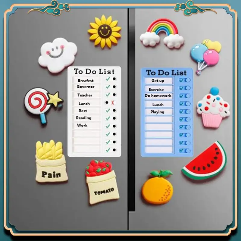 (Novo)-4 unidades de placa de lista de memorando apagável a seco, gráfico de tarefas, placa de lista RV com 10 papel apagável a seco