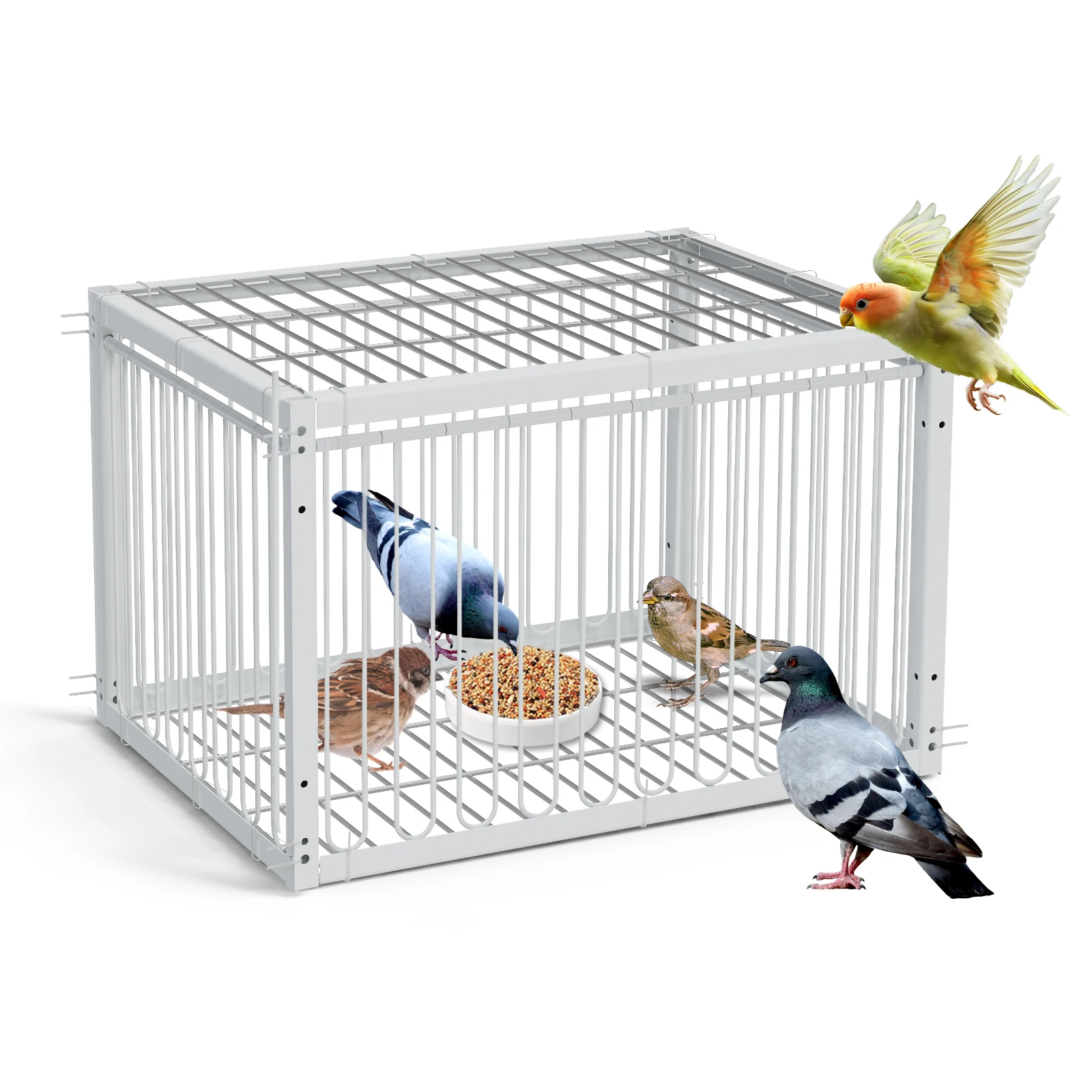 

Thickened Auto Trap Bird Cage Rabbit Cage Mouse Cage Entry Only No Exit Encrypted Automatic Pigeon Collecting Portable Bird Cage