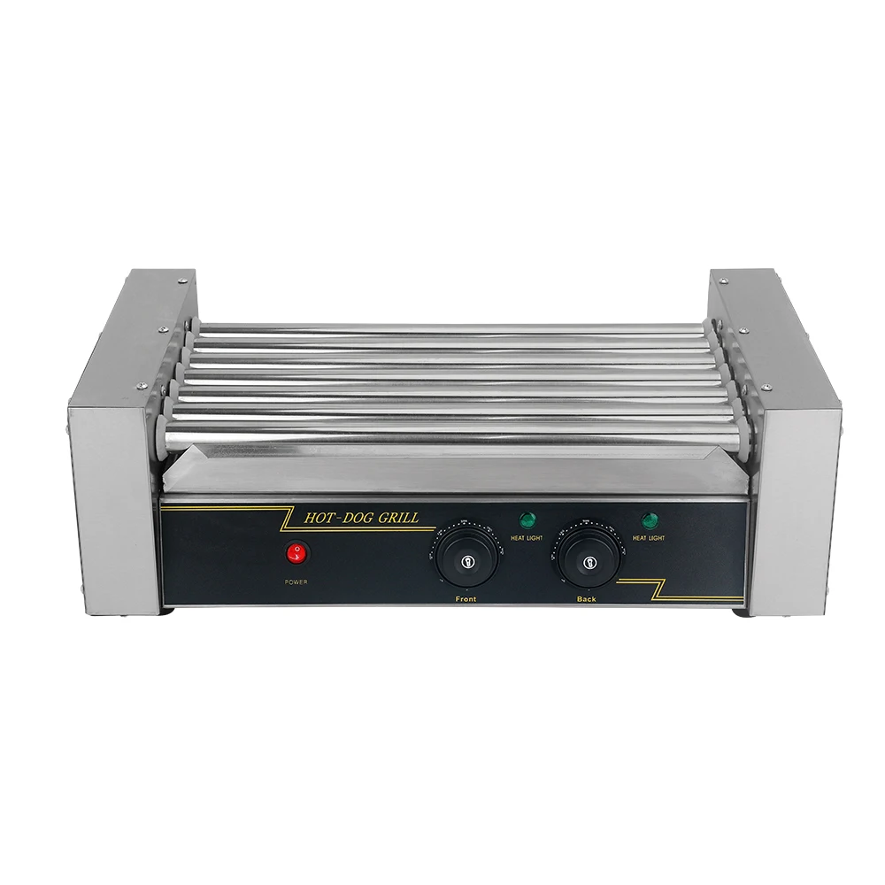 Itop 5/ 7 rolos de cachorro quente máquina de assar comercial salsicha grill elétrica aço inoxidável cachorro quente rolo 1400w 220v