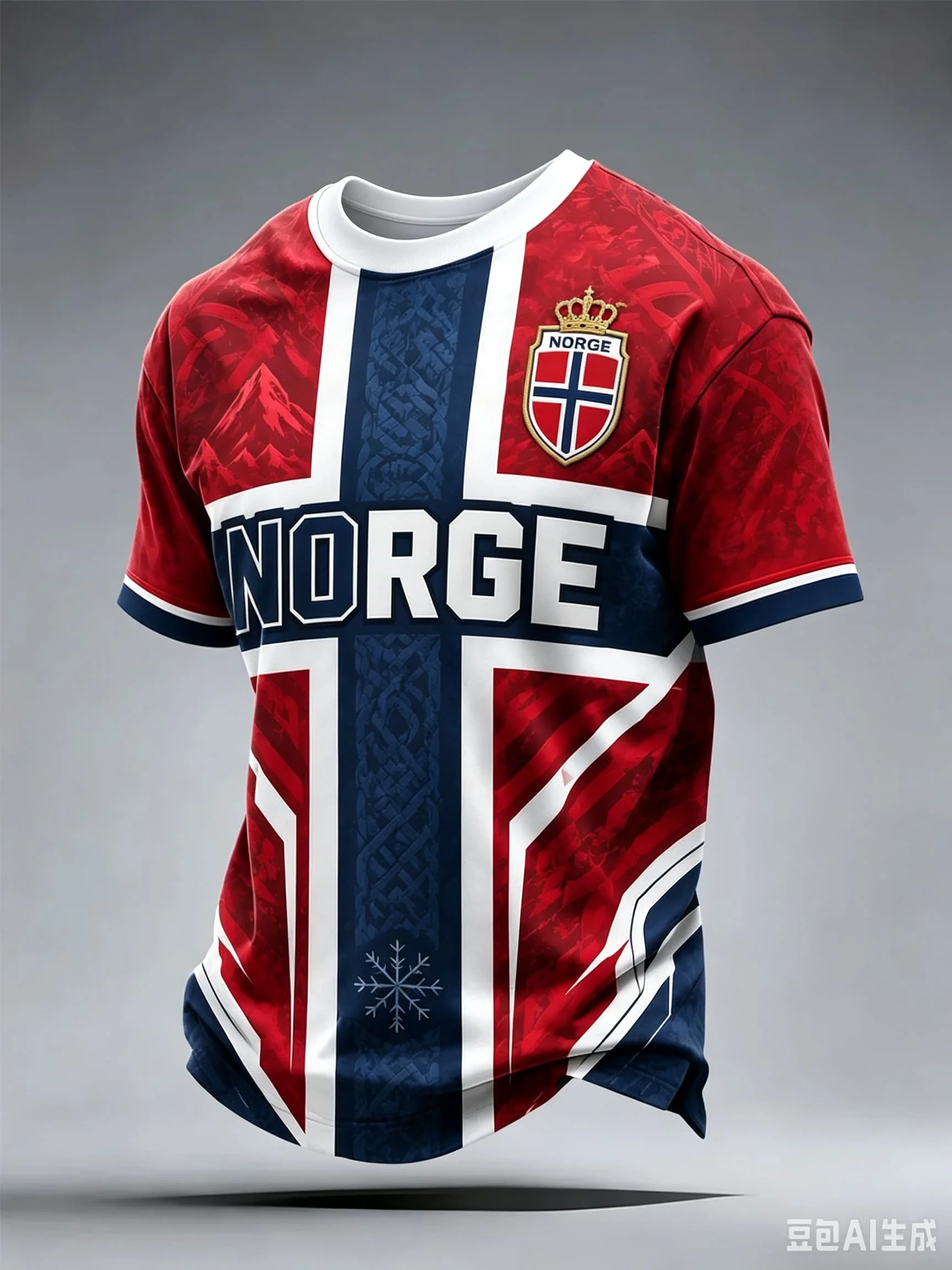 New Men Norge Norway Football T-Shirt Norwegian Flag C Celtic Knot Mountain Print Short Sleeve Soccer Fans Casual Sports Tee Top