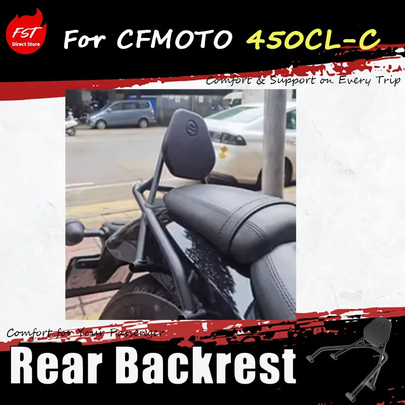 For CFMOTO 450CL-C, the original factory seatback of the rear seat can be seamlessly installed with the accessory modification.