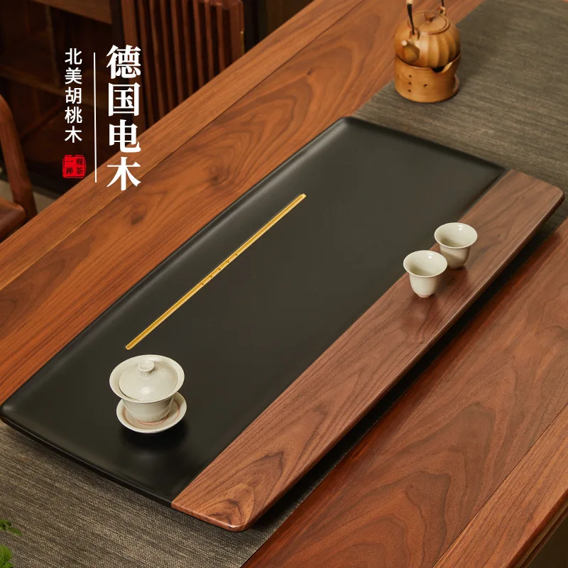 North American walnut tea tray Bakelite dry brewing table Bakelite household whole solid wood tea table office tray