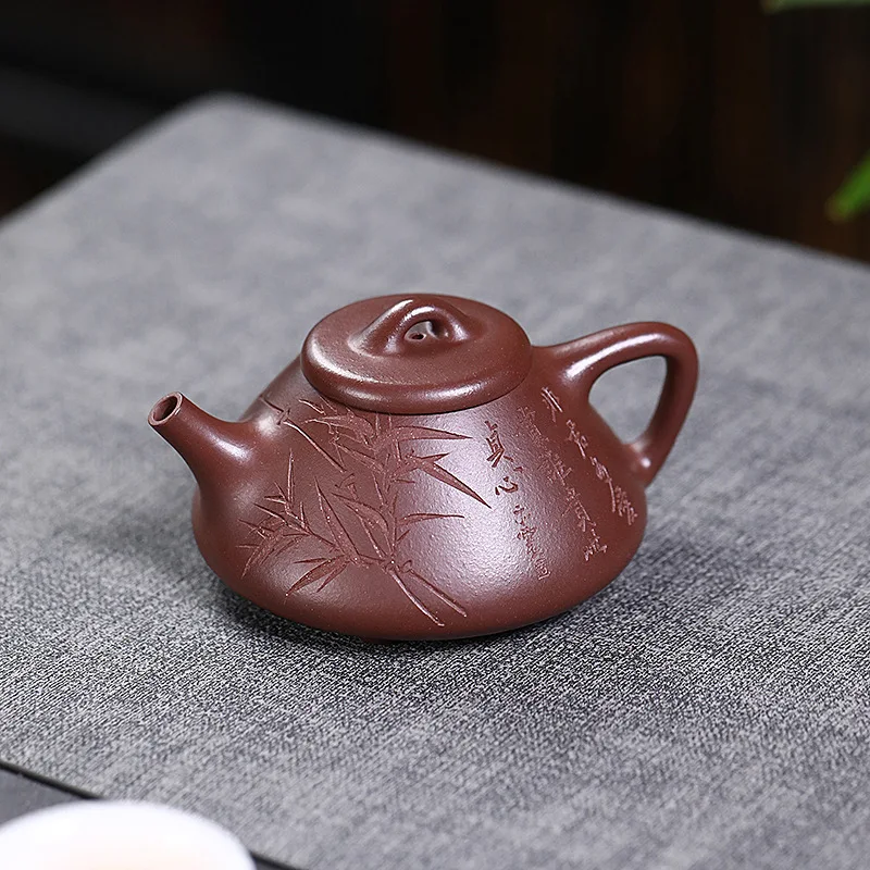 

New product, stone scoop pot, Yixing authentic raw ore purple mud handmade teapot, genuine tea set manufacturer distribution
