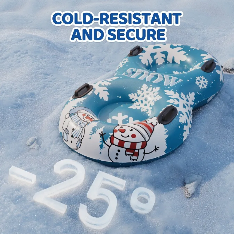 

Надувной снежный тюбинг с большой спинкой, двойной износостойкой утолщенной подкладкой и разнообразными узорами для активного отдыха на улице
