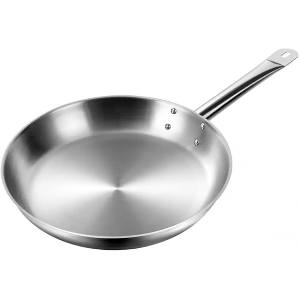 

Сковорода из нержавеющей стали с антипригарным покрытием — 26 см (24 см) для пельменей, стейков и блинов