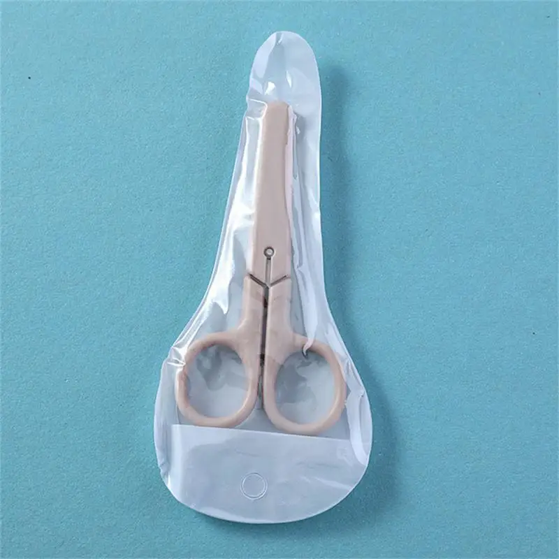 Simplicity Scissors Mini Creative Korean White Solid Color Stainless Steel Stationery Scissors Small Lovely Student Scissors