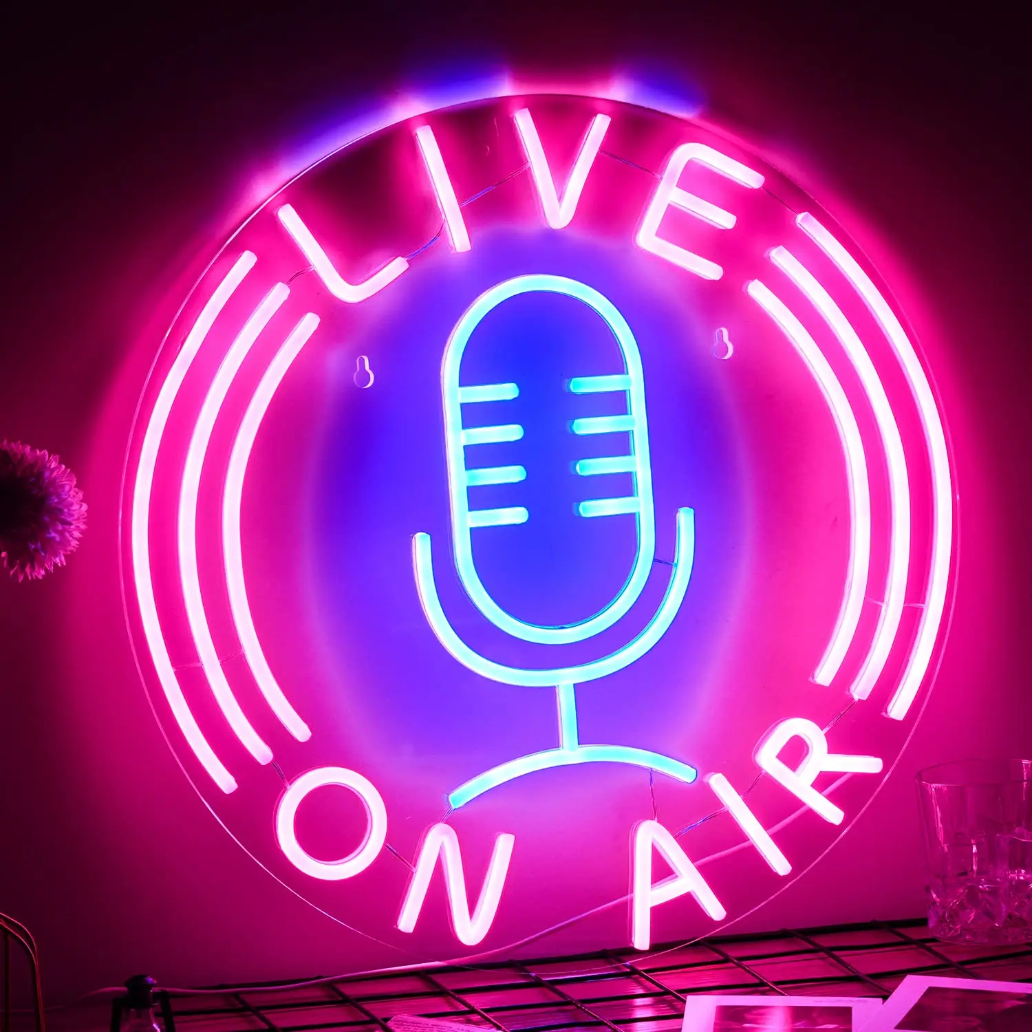 

Live On Air Neon Sign Led Neon Signs Wall Decor Music Studios Gaming Rooms Ideal Gift On Air Live for Home Office KTV Spaces