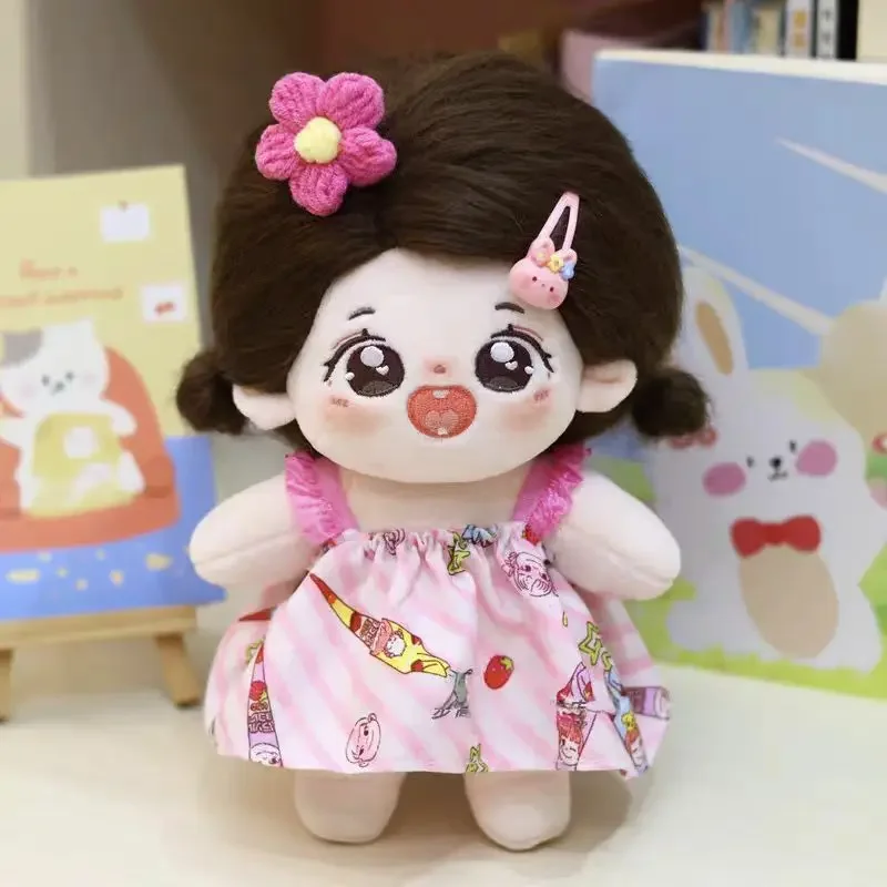 Love And Deepspace20cm Cartoon Cotton Doll ClothingPlush Toy Hairpin Flower Princess Skirt Gift Hand-made Clothing Children Toys