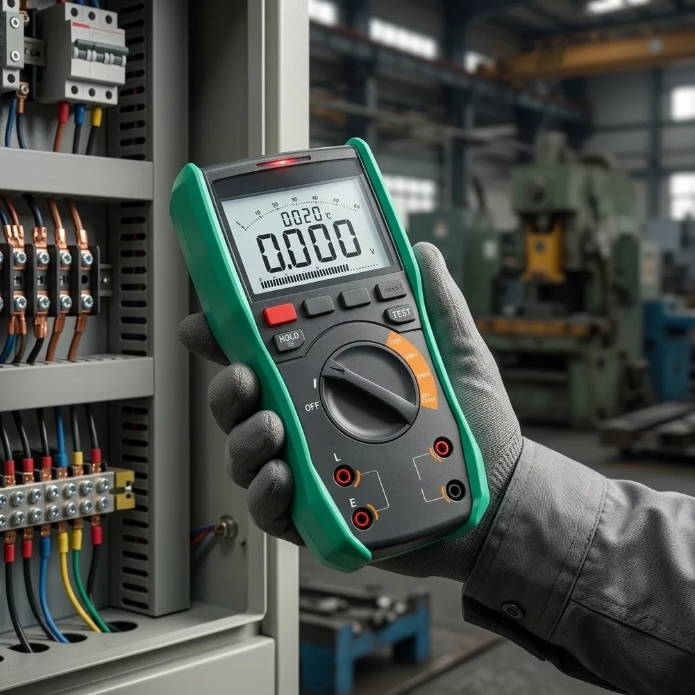 Multimeter and Insulation Tester Combined Unit with Flashlight Button and Manual Range Switching for Flexible Operation