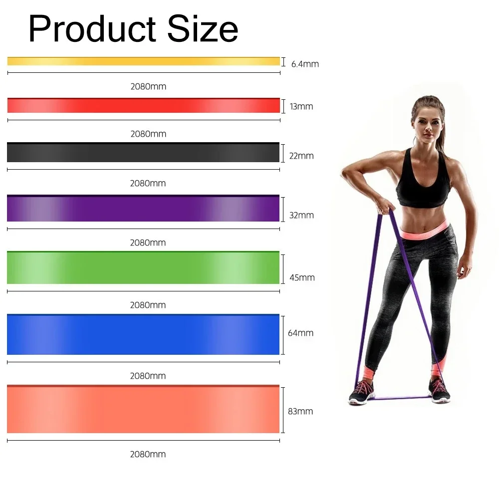 Tough Latex Resistance Band Set For Elastic Exercise Strength Pull-Ups Assist Band Heavy Workout Duty Fitness Equipment Train