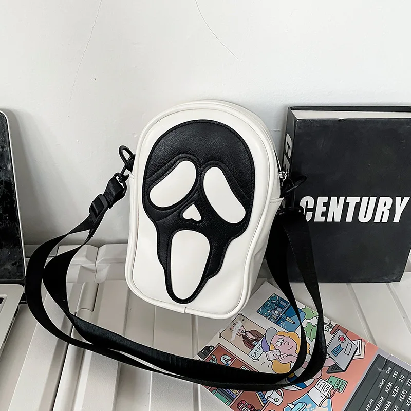 Halloween Funny Lovely Devil Ghost Bag Vintage Shoulder Bag Ladies Bags Leather Zip Purse PU Handbags Women Crossbody Bags