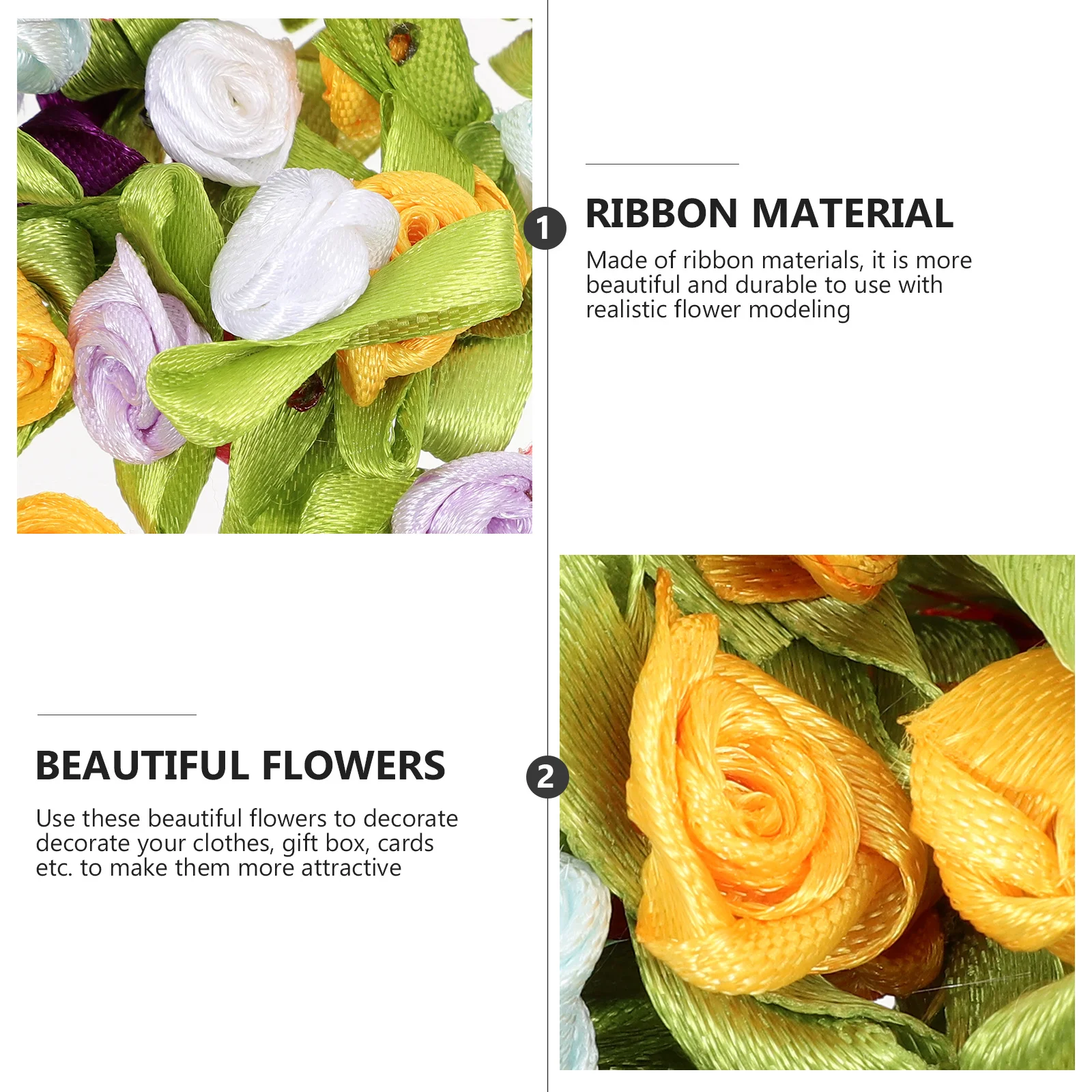 100 قطعة شريط الورد الصغير الزهور الملابس والاكسسوارات DIY بها بنفسك التطريز الديكورات الخياطة النسيج زهرة الملابس الزينة الحرفية #6