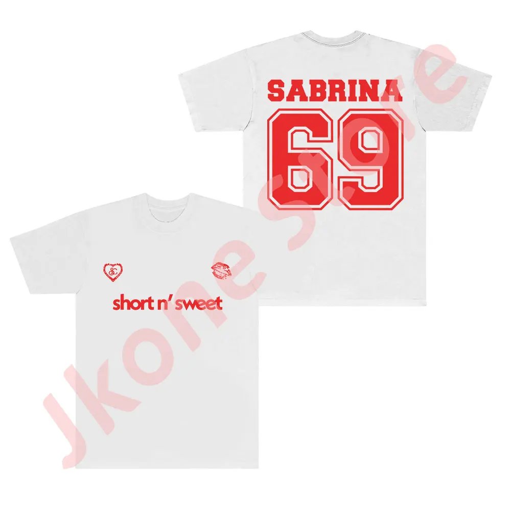 Sabrina Carpenter 69 Tee Short n\' Sweet Tour Logo Merch T-Shirts Cosplay Women Men Fashion Crewneck Short Sleeve