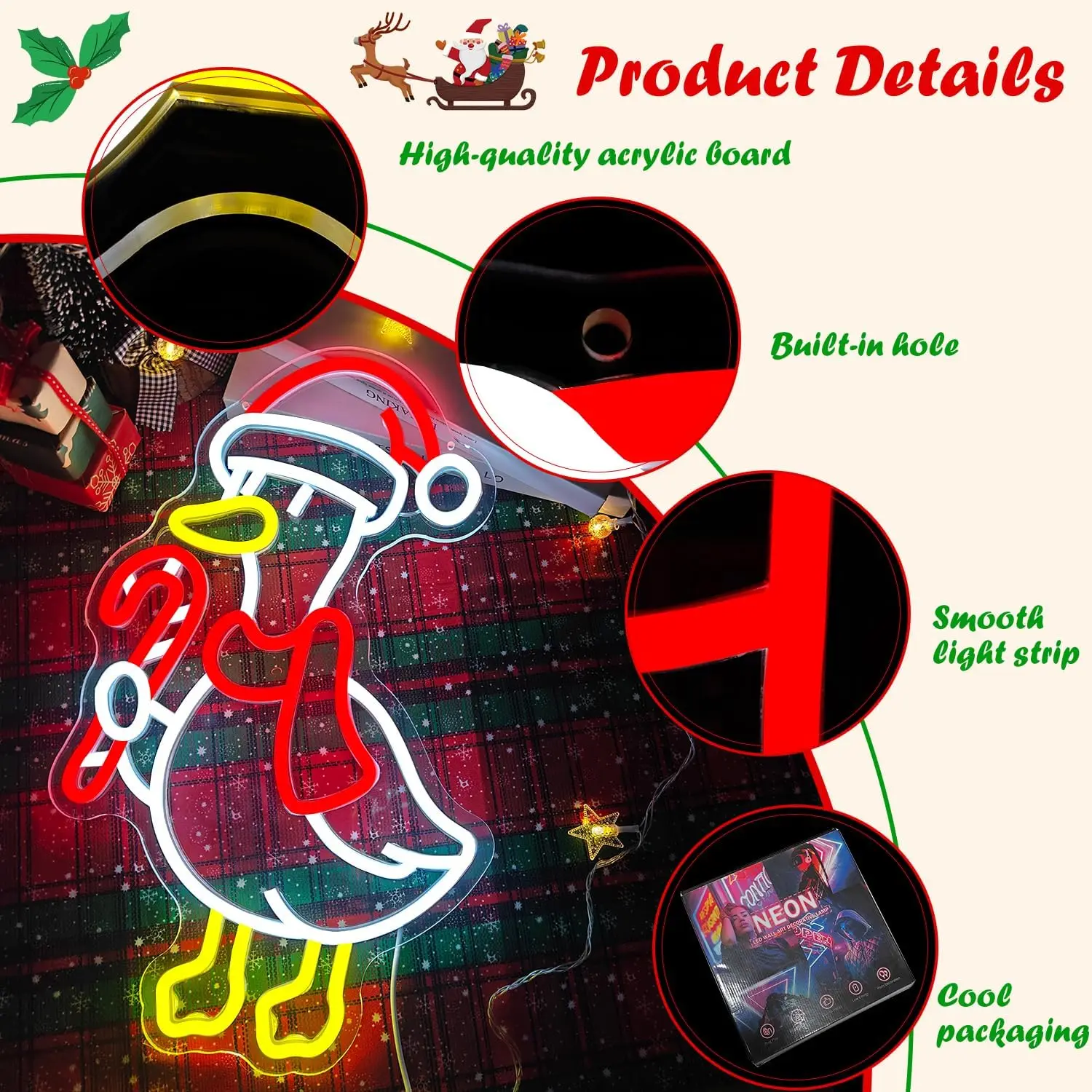 عيد الميلاد أوزة النيون تسجيل سخيف أوزة ضوء النيون تسجيل لغرفة النوم LED تسجيل الشتاء عطلة النيون جدار ديكور أوزة هدية للعائلة