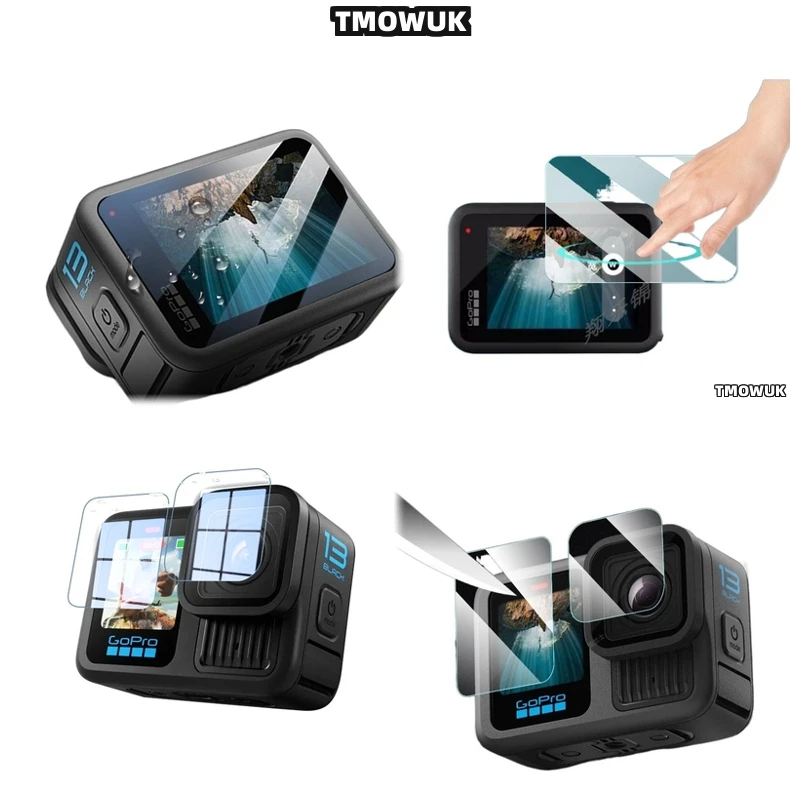 

For GoPro Hero 13 Anti Scratch Privacy Screen Shield - Tempered Glass 9H Full Front & Back Cover