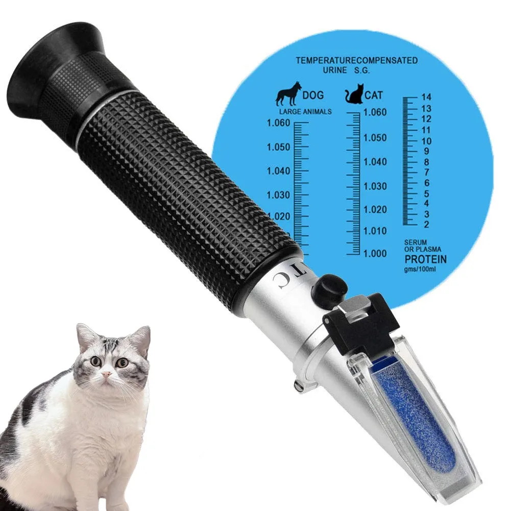 Animal Serum Protein Refractometer, Pet Urine Refractometer, Clinical Refractomete, Handheld Urine Specific Gravity Refractor