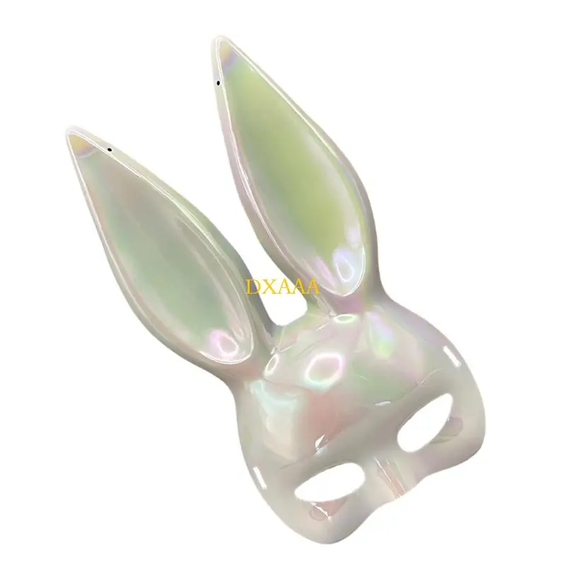 DXAA Masque Lapin Pâques Masque Lapin Masque d'Oreilles Lapin Demi-Masque Lapin Cosplay Accessoire Costume