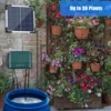 Kit d'Irrigation Goutte à Goutte existent Solaire pour Jardin, 7 Modes de Synchronisation, 30 Modes d'Arrosage, 32,8 Pieds 2