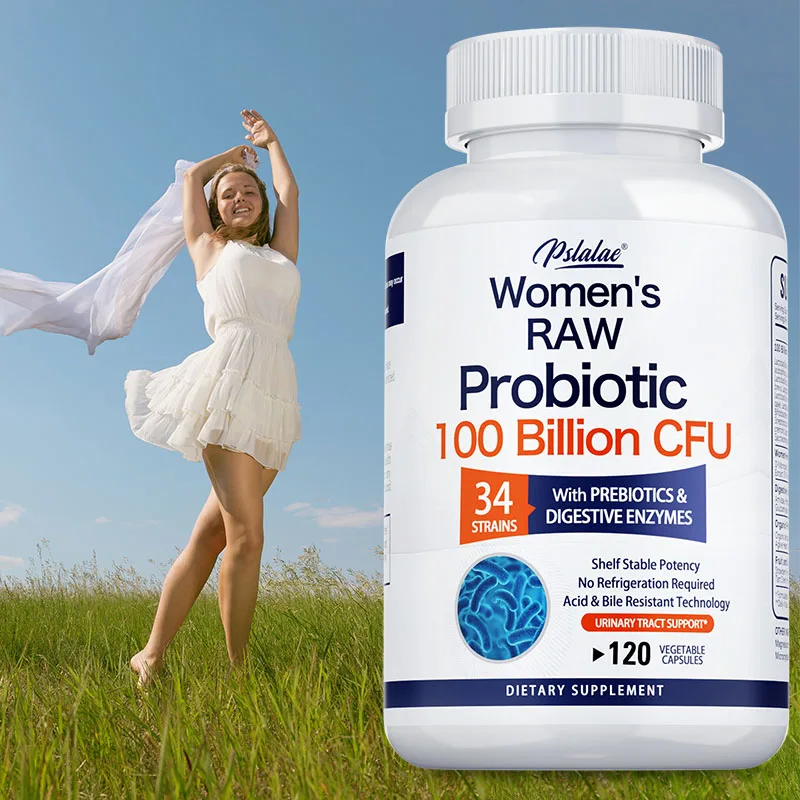 

Women's RAW Probiotics 100 Billion CFU - Support Gastrointestinal Health, Promote Bowel Movements, Improve Digestion