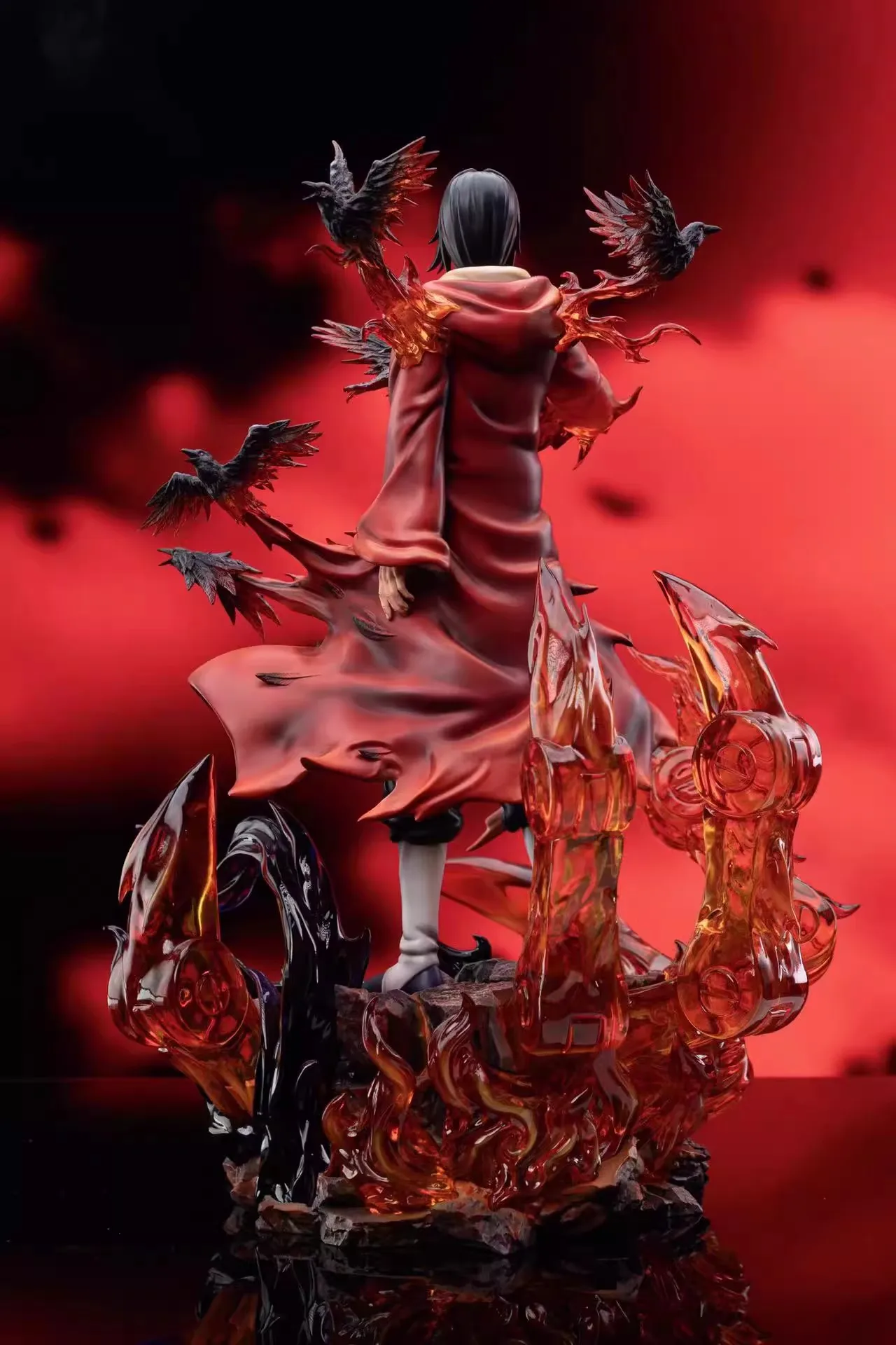 1/6 NARUTO Uchiha Itachi Edo Tensei Anime Figure Peripheral Scene Glow Resin Statue Desktop Decorate Ornaments Birthday Gift Toy