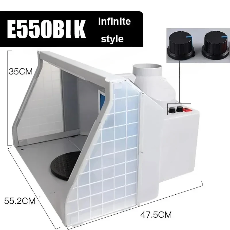 Hobby Airbrush Spray Booth Filter Set for DIY Airbrushing Modeling Arts Craft with LED Lights Painting Spray Booth Exhaust Fans