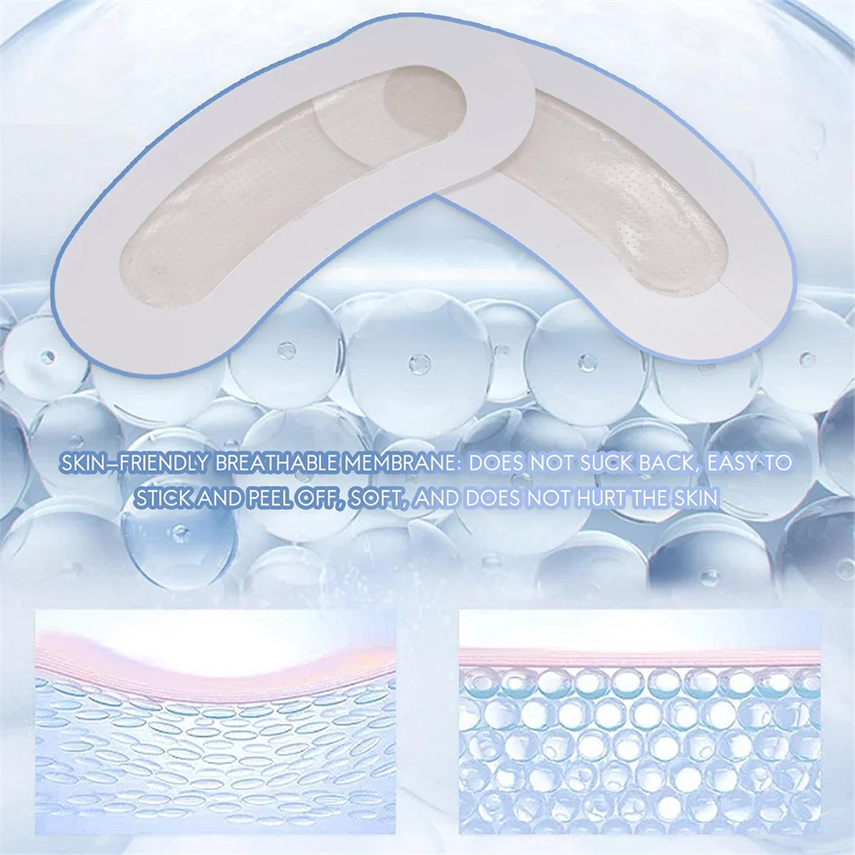 L68AReusable Hyaluronic Acid Microneedle Eye Patches Mask Anti Wrinkle Aging Dark Circles Moisturizing Under Eye Gel Pads