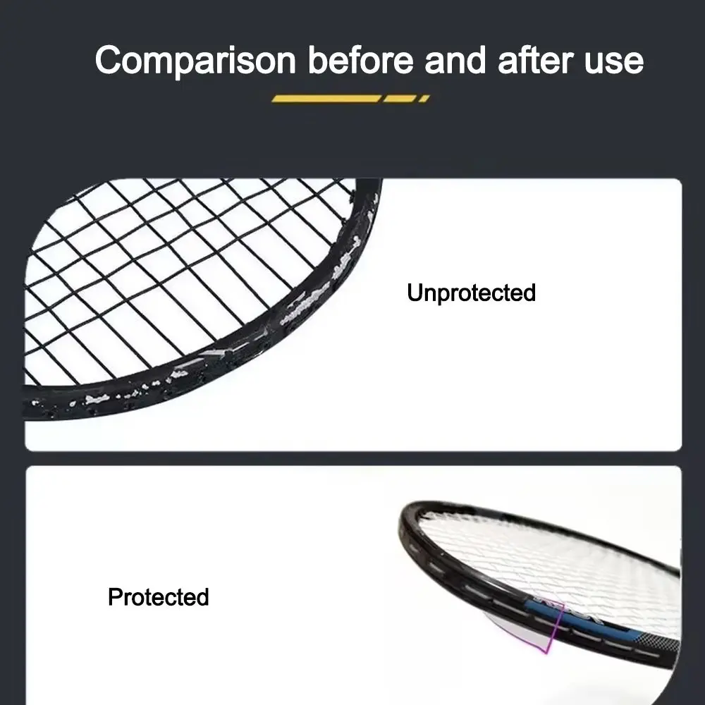 Transparent Racket Edge Tape Self Adhesive Invisible Racquets Protective Sticker Anti Paint Off Wear Resistant