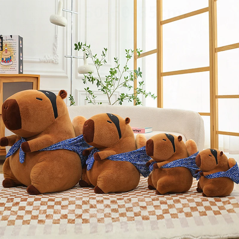 

Kawaii Plush Toy Cute Capybara Ninja Stuffed Doll Cuddly Pillow for Kids Birthday Xmas Gift Perfect for Gift Exchange and Prize