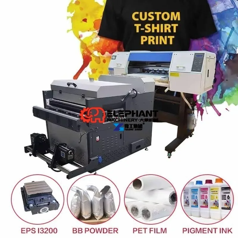 Hot Sale White Ink T-shirt Printer A2 Heat Transfer Machine with Shaker Dryer 600mm Print Dimension New Condition