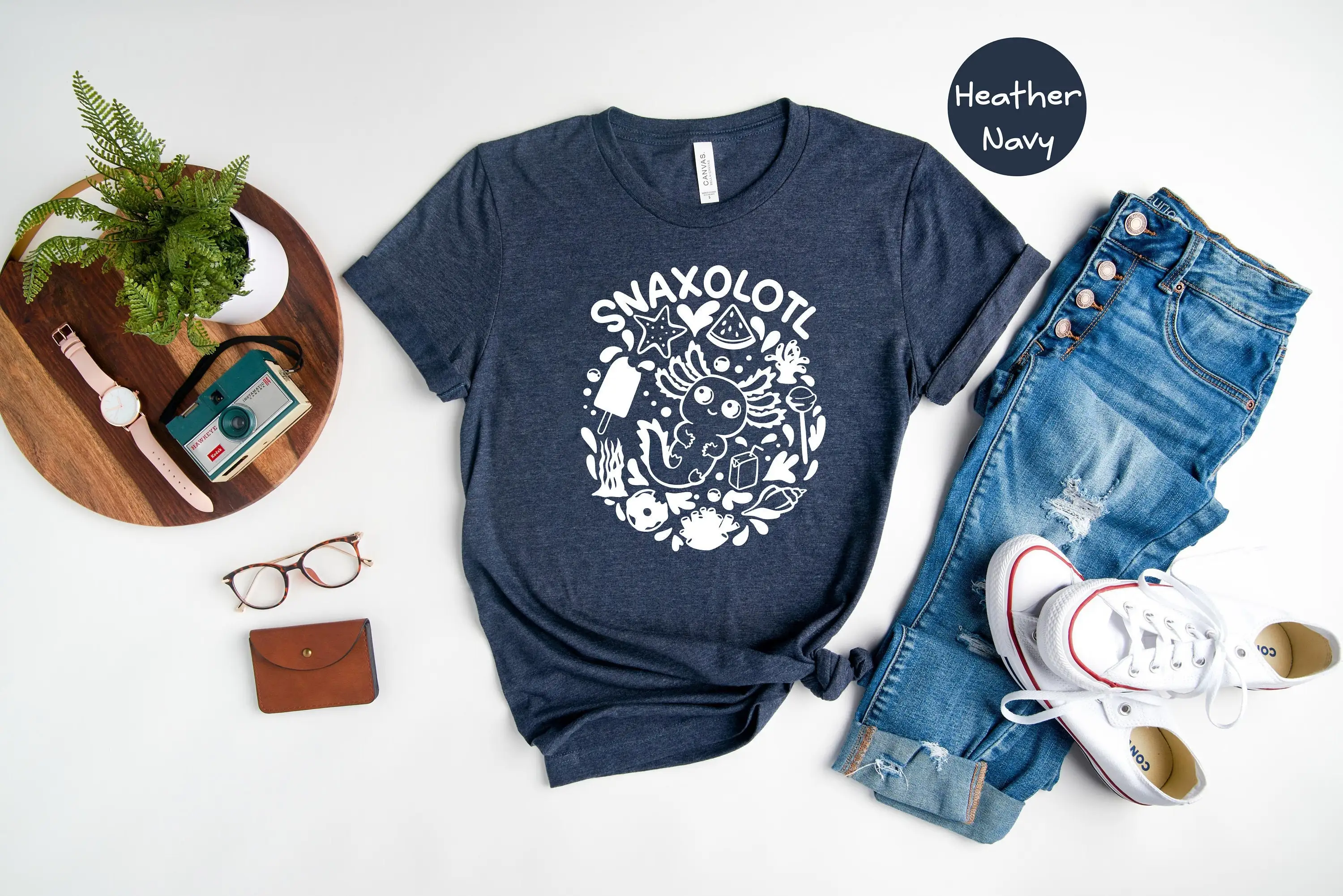 

Snaxolotl T Shirt Cute Axolotl Birthday Foodie Kawaii Animal Adorable