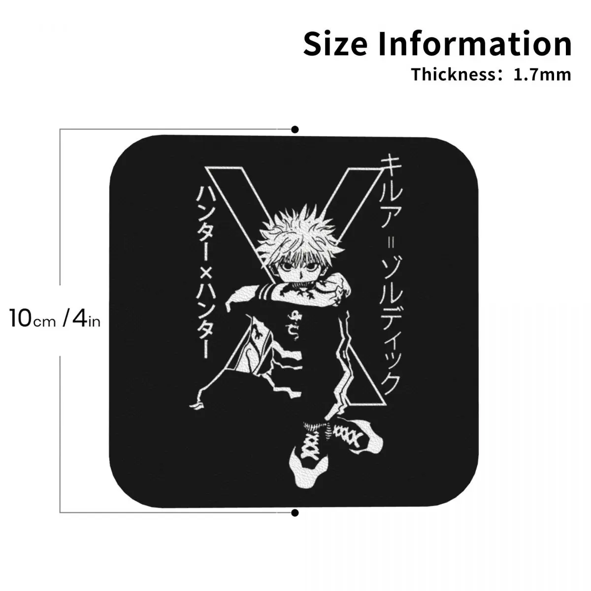 كيلوا زولديك أنيمي HXH هنتر X هنتر الوقايات المطبخ المفارش عدم الانزلاق كوب عازل الحصير القهوة ل ديكور منصات مجموعة من 4