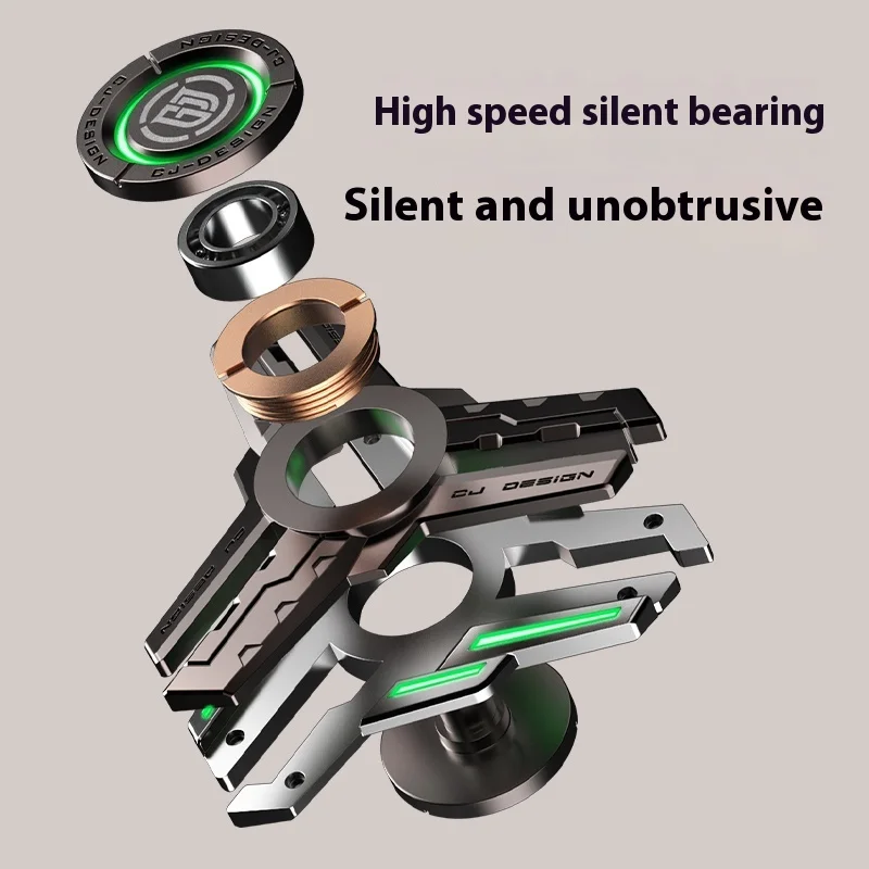 New Arrival Metal Glowing Finger Top Gyro Student Finger Toy Gift Long Lasting Spin Boys Fidget Spinner Stress Relief