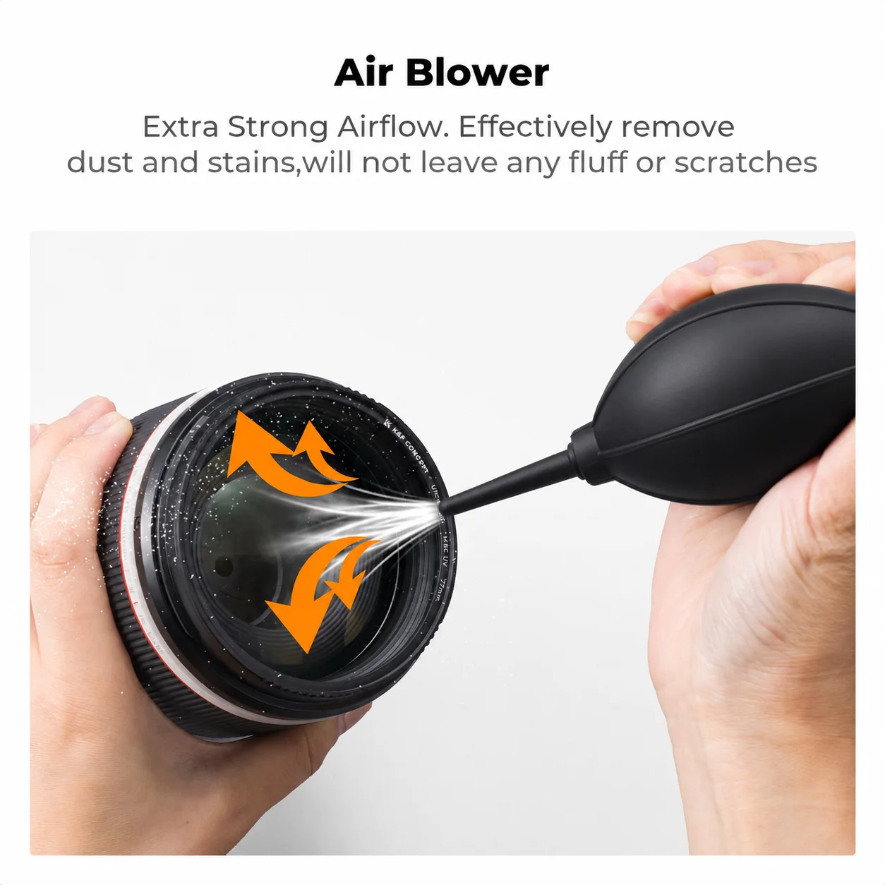 Professional 6-in-1 Camera Lens Cleaning Kit 120ml Fluid Air Blower Sensor Swabs Pen Brush Microfiber Cloth for DSLR PC Screen