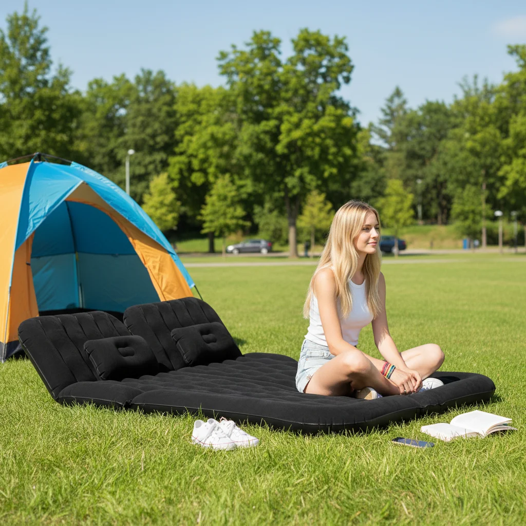

Inflatable Air Mattress,SUV Air Mattress,Inflatable SUV Mattress,Portable Black Car Inflatable Mattress,661.39lbs Load
