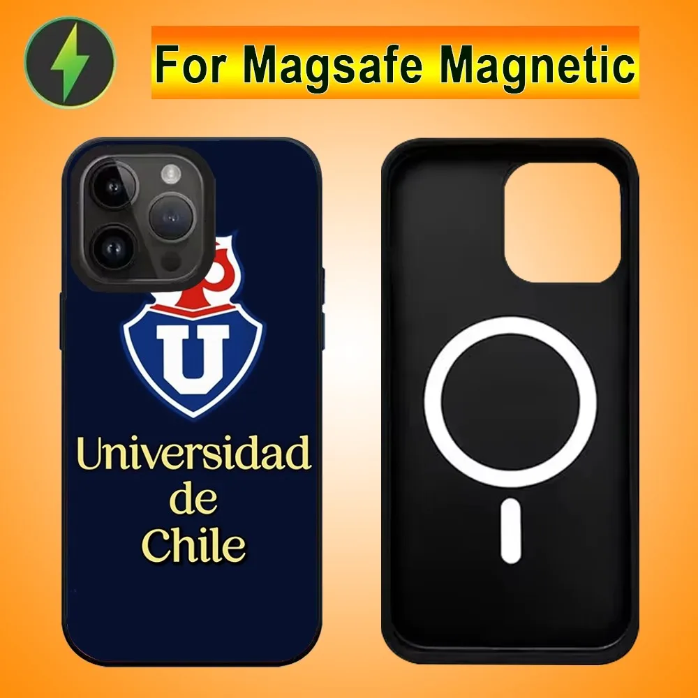 Chile U-University Logo Phone Case For IPhone 15 14 13 16 Pro Max 11 12 Mini Alex Mirror For Magsafe Wireless Charging Cover