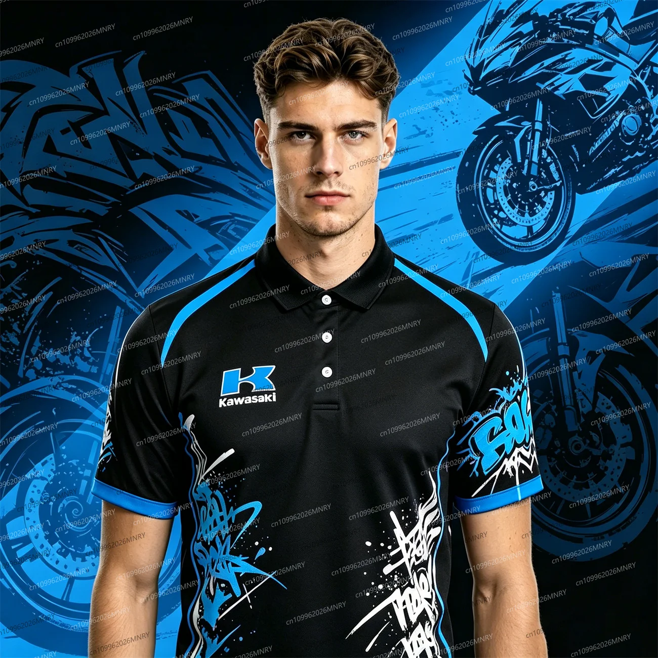 

Summer POLO shirt manKawasaki tshirt Motocross T-shirt Mens Polo Shirt Cycling Suit Women tshirt Sleeved Top Men's clothing