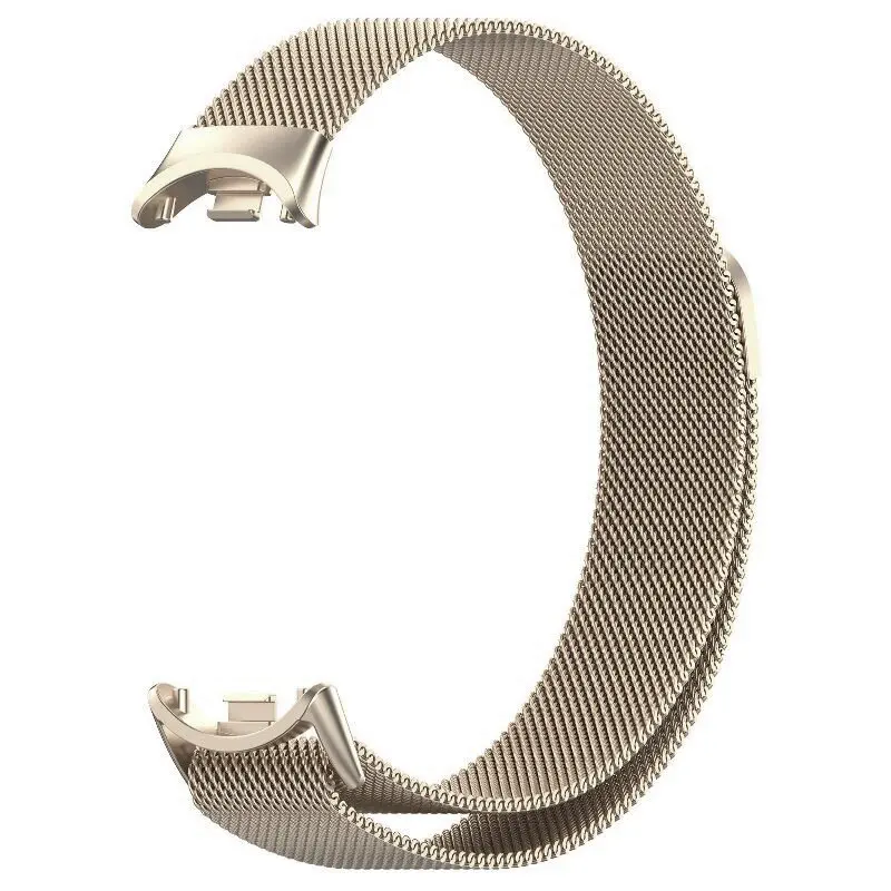 حزام معدني لسوار Xiaomi Mi Band 8 9 10 مع حافظة من البولي يوريثان، واقي ناعم للشاشة، حزام ساعة بديل بحلقة مغناطيسية ميلانو #6